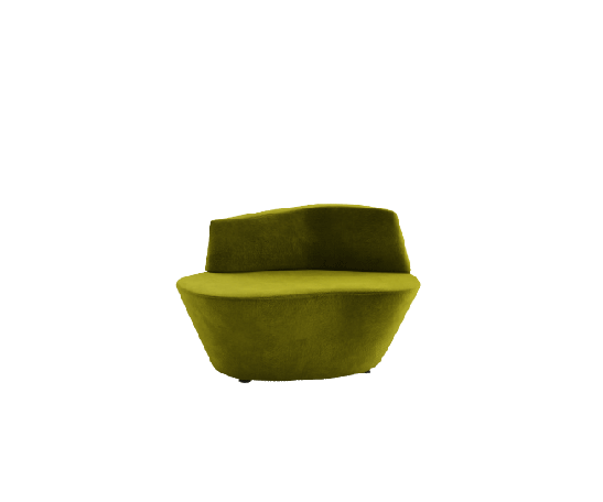 Polar Lounge Chair with sculptural upholstered design and contemporary silhouette Casa Design Group