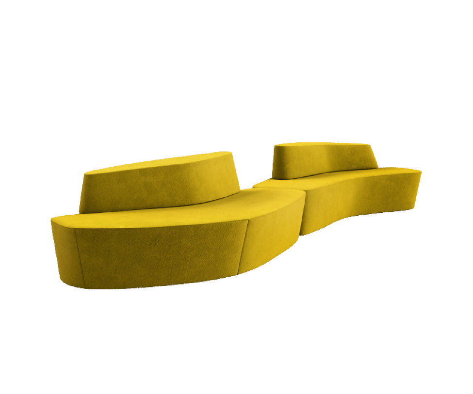 Polar Sectional Sofa with sculptural modular seating and aluminium feet Casa Design Group