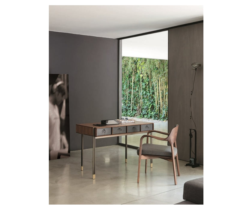 Luxury Eley Vanity by Porada with Walnut Structure and Elegant Mirror | Casa Design Group
