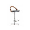 Porada Ester Lift adjustable bar stool with a solid wood frame and upholstered swivel seat | Casa Design Group