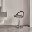 Porada Ester Lift adjustable bar stool with a solid wood frame and upholstered swivel seat | Casa Design Group