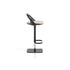 Porada Ester Lift adjustable bar stool with a solid wood frame and upholstered swivel seat | Casa Design Group
