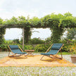 Modern Portofino Outdoor Deck Chair by Paola Lenti Featuring Natural Wood Structure Casa Design Group