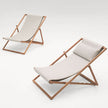 Modern Portofino Outdoor Deck Chair by Paola Lenti Featuring Natural Wood Structure Casa Design Group