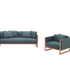 High-end Portofino Outdoor Lounge Chair by Paola Lenti Featuring a Heartwood Frame Casa Design Group