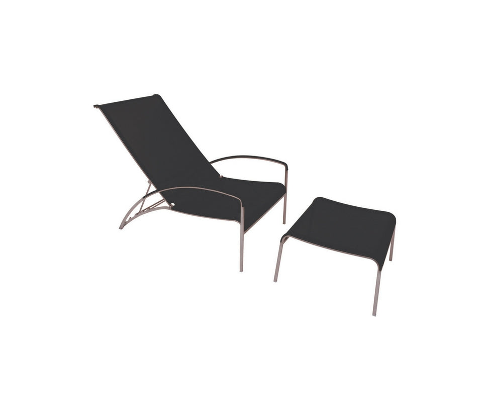 Modern QT Outdoor Lounger with Footrest by Royal Botania Casa Design Group