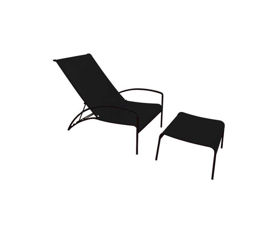 Modern QT Outdoor Lounger with Footrest by Royal Botania Casa Design Group