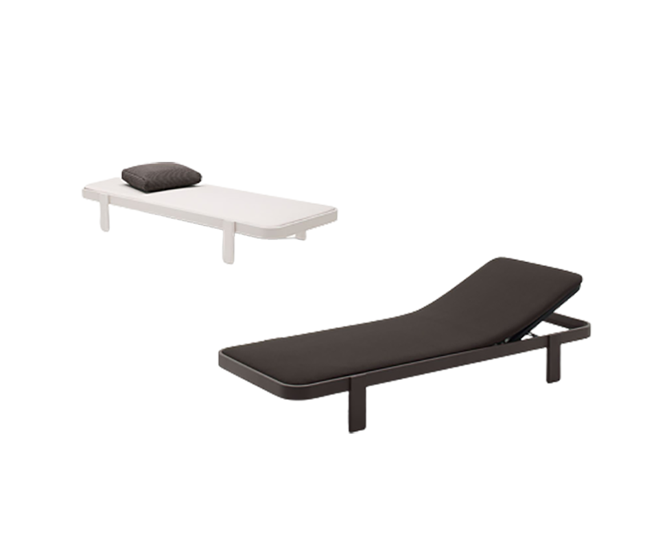 Luxurious Rams Outdoor Sun Bed by Paola Lenti Italian Lounging Furniture Casa Design Group