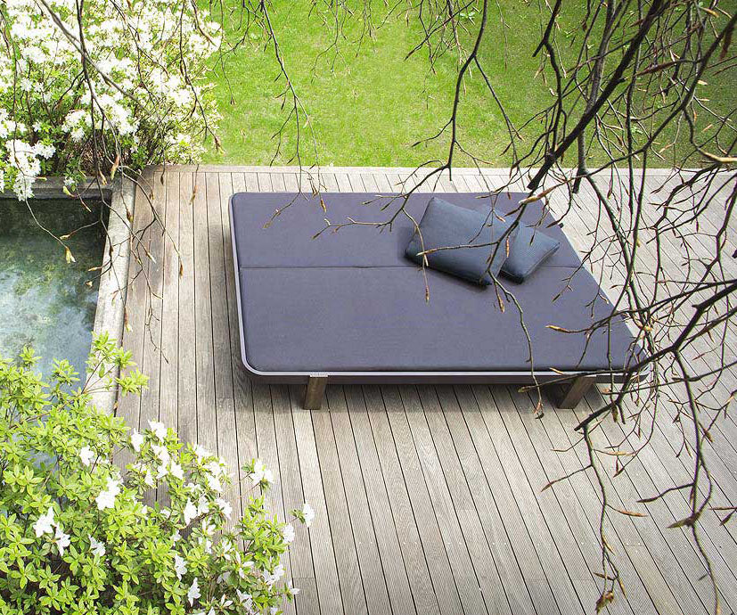 Luxurious Rams Outdoor Sun Bed by Paola Lenti Italian Lounging Furniture Casa Design Group