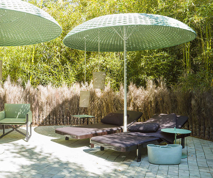 Luxurious Rams Outdoor Sun Bed by Paola Lenti Italian Lounging Furniture Casa Design Group