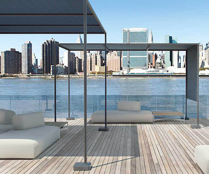 Luxury Resort Outdoor Modular Shading Structure by Paola Lenti for High-end Outdoor Spaces Casa Design Group