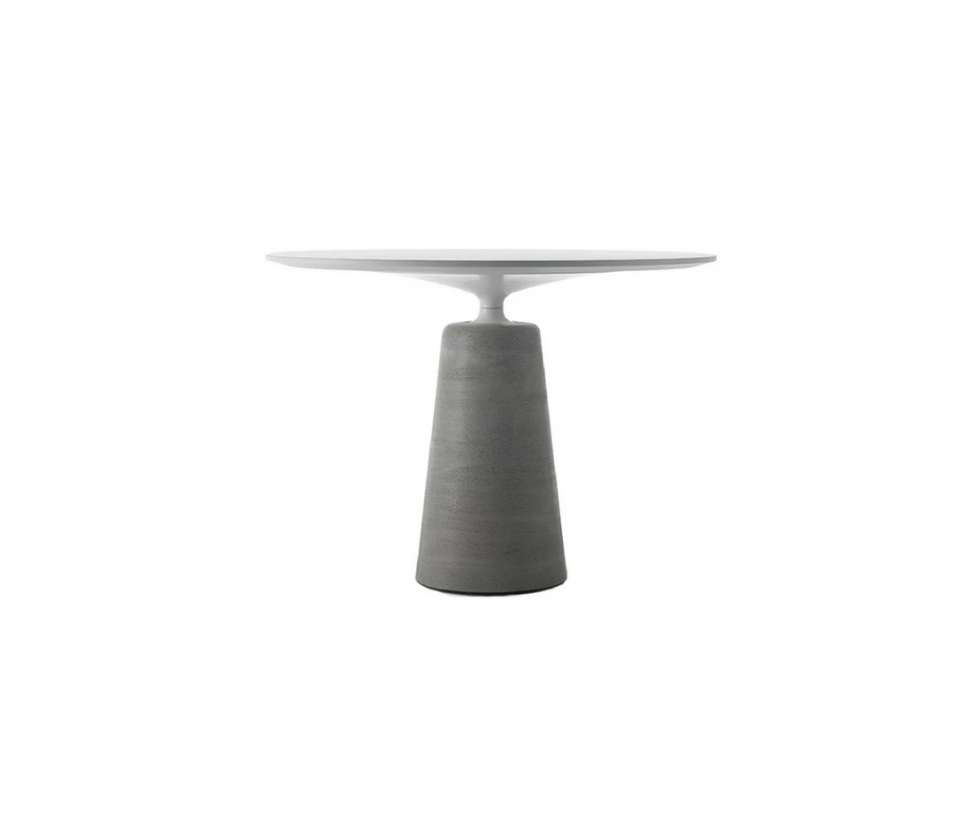 Rock Table by MDF Italia with sculptural concrete base Casa Design Group