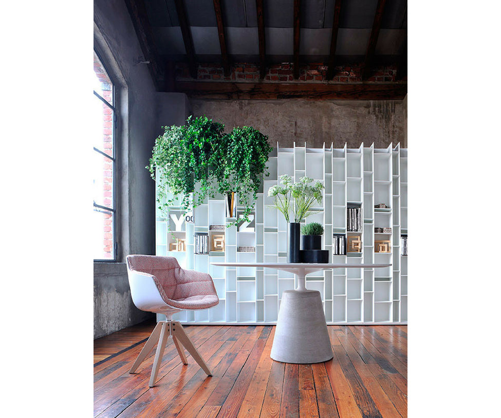 Rock Table by MDF Italia with sculptural concrete base Casa Design Group
