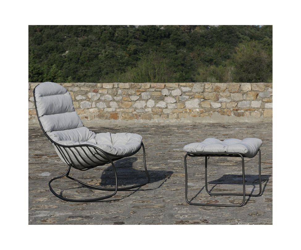 Elegant Leaf Design Folia Outdoor Footrest by Royal Botania Casa Design Group