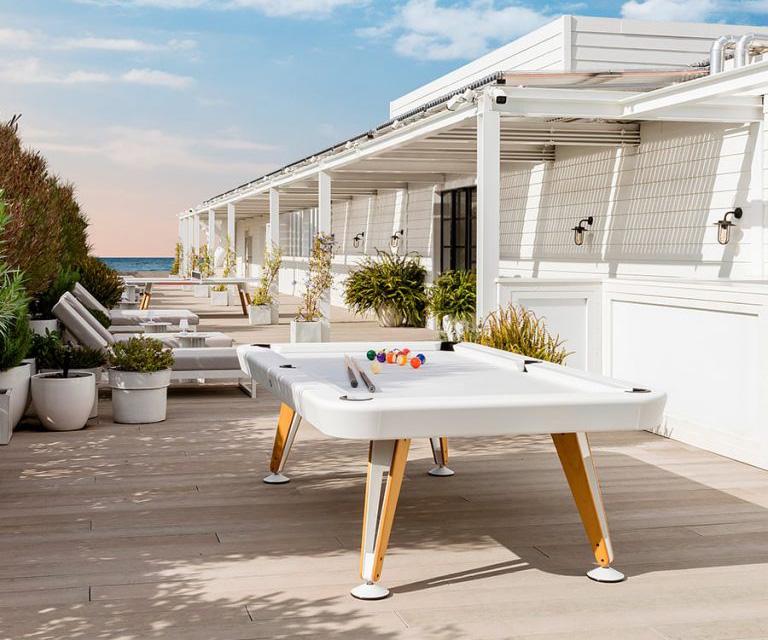 Luxury Diagonal Outdoor Pool Table by RS Barcelona Casa Design Group