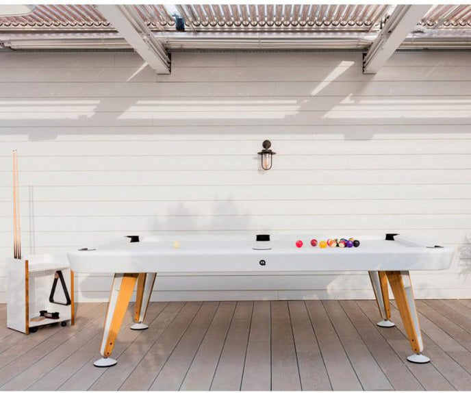 Luxury Diagonal Outdoor Pool Table by RS Barcelona Casa Design Group