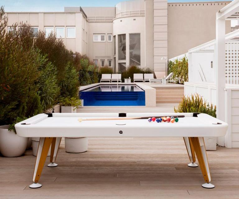 Luxury Diagonal Outdoor Pool Table by RS Barcelona Casa Design Group