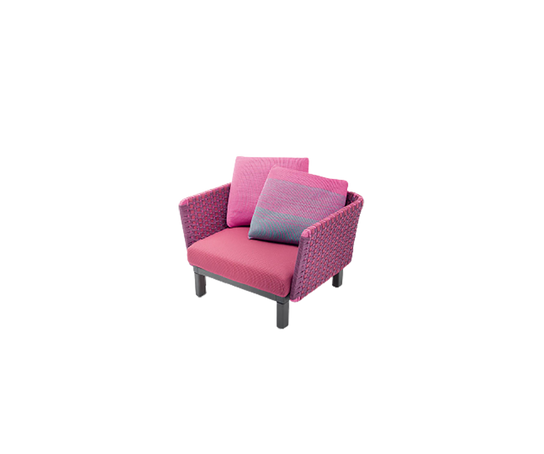 Luxury Sabi Outdoor Lounge Chair by Paola Lenti  with Customizable Upholstery in Premium Fabrics Casa Design Group