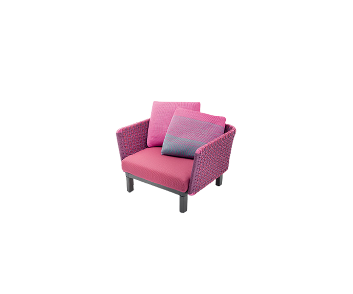 Luxury Sabi Outdoor Lounge Chair by Paola Lenti  with Customizable Upholstery in Premium Fabrics Casa Design Group