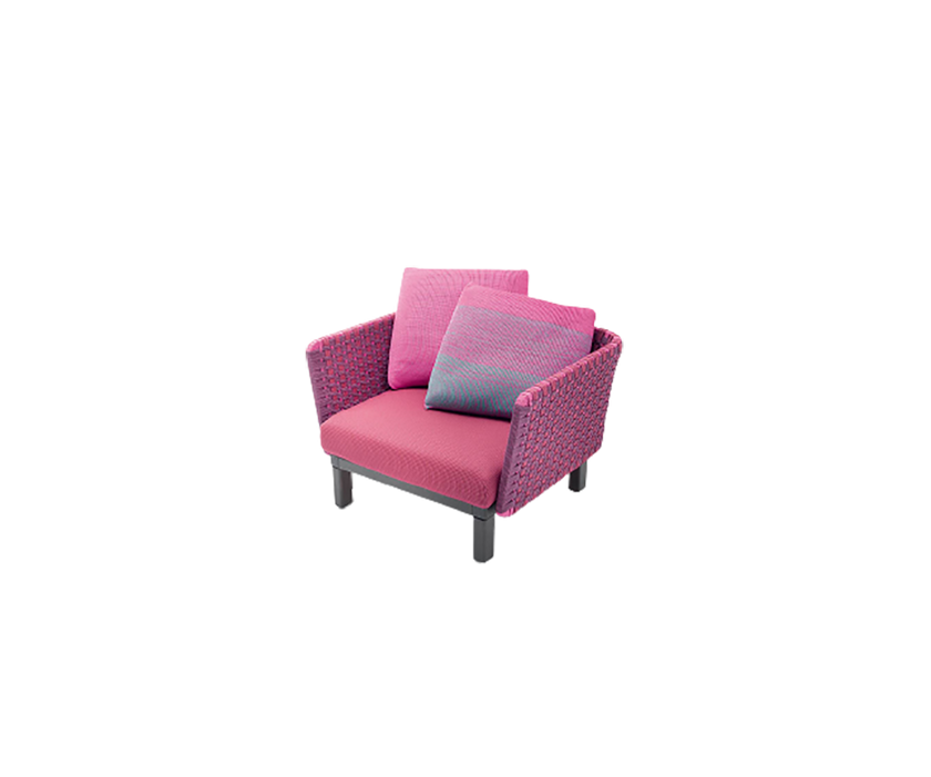 Luxury Sabi Outdoor Lounge Chair by Paola Lenti  with Customizable Upholstery in Premium Fabrics Casa Design Group