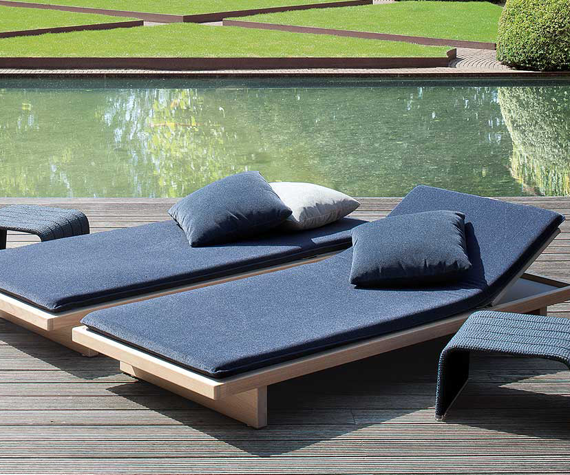 Luxury Sabi Outdoor Sun Bed by Paola Lenti available at Casa Design Group