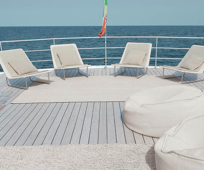Luxury Sand Outdoor Lounge Chair by Paola Lenti for Modern Comfort Casa Design Group
