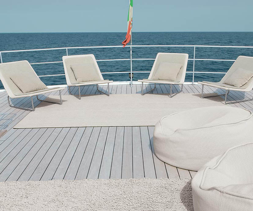 Luxury Sand Outdoor Lounge Chair by Paola Lenti for Modern Comfort Casa Design Group