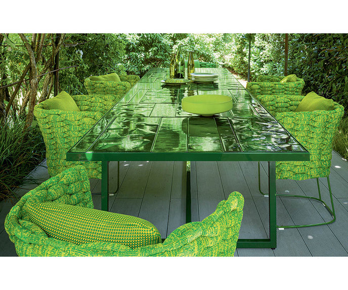 Luxury Sciara Outdoor Dining Table by Paola Lenti  for a Sophisticated Dining Experience Casa Design Group