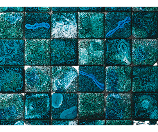Unique Sciara Outdoor Wall Covering by Paola Lenti Handcrafted Lava Stone and Glass Elements Casa Design Group