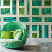 Unique Sciara Outdoor Wall Covering by Paola Lenti Handcrafted Lava Stone and Glass Elements Casa Design Group