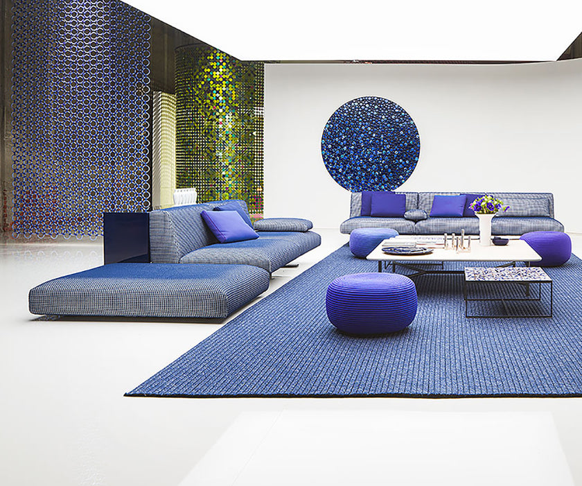 Unique Sciara Outdoor Wall Covering by Paola Lenti Handcrafted Lava Stone and Glass Elements Casa Design Group