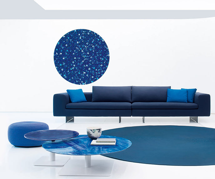 Unique Sciara Outdoor Wall Covering by Paola Lenti Handcrafted Lava Stone and Glass Elements Casa Design Group
