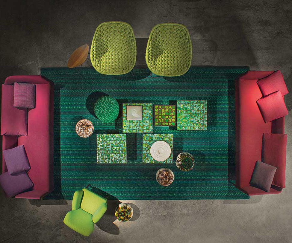 Modern Sciara Lava Stone Square Outdoor Coffee Table by Paola Lenti Casa Design Group