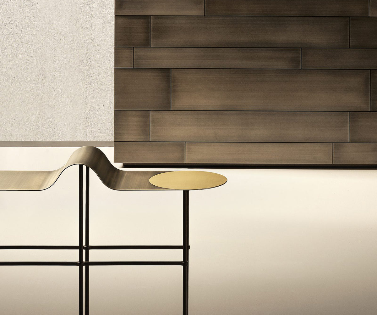 Scribble Coffee Tables by De Castelli with sculptural curved metal forms and artistic finishes – Casa Design Group
