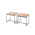 Unique Hand-Painted Segni Outdoor Side Table by Paola Lenti with Square Majolica Top Casa Design Group