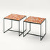 Unique Hand-Painted Segni Outdoor Side Table by Paola Lenti with Square Majolica Top Casa Design Group