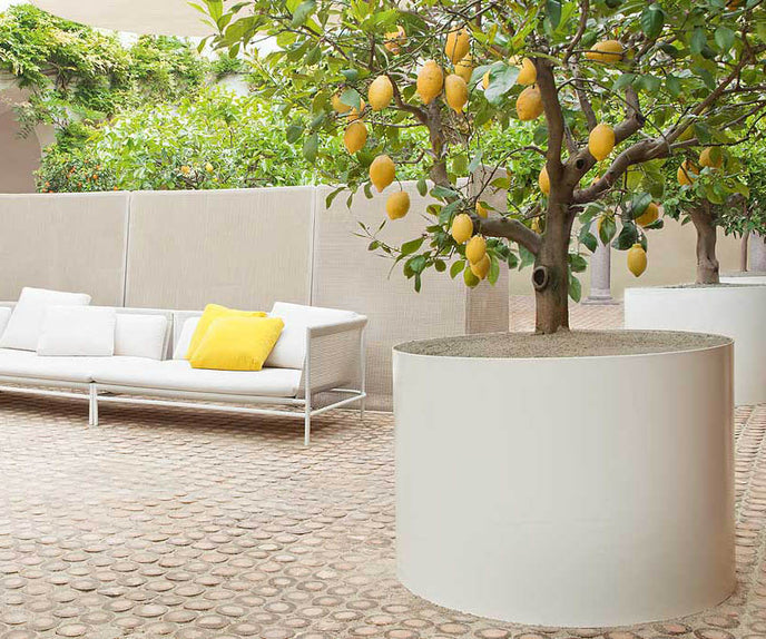 Modern Shield Outdoor Planters by Paola Lenti Casa Stylish Solutions for Outdoor Spaces Casa Design Group