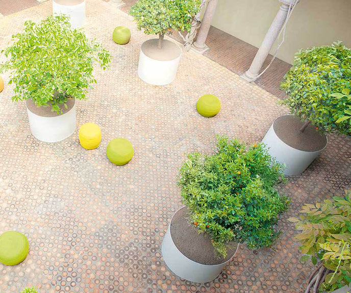 Modern Shield Outdoor Planters by Paola Lenti Casa Stylish Solutions for Outdoor Spaces Casa Design Group