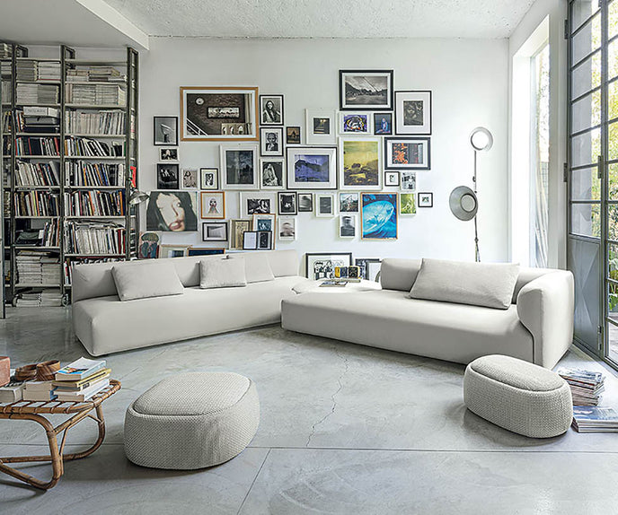 Sleek Design  Shito Pouf/Container by Paola Lenti with Fabric Options Casa Design Group