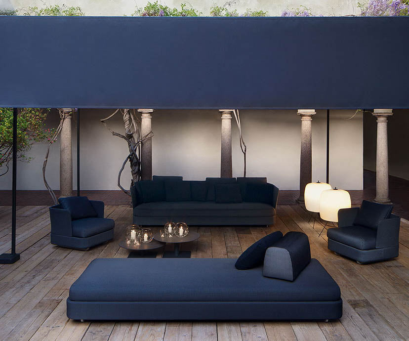 Elegant Shoji Outdoor Floor Lamp by Paola Lenti ambient LED lighting Casa Design Group