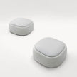 Modern Smile Outdoor Pouf by Paola Lenti in Dual-Color Aero Fabric for Stylish Spaces Casa Design Group