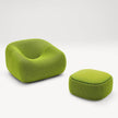 Modern Smile Outdoor Pouf by Paola Lenti in Dual-Color Aero Fabric for Stylish Spaces Casa Design Group