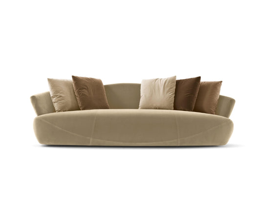 Solemyidae Sofa by Giorgetti with shell-inspired sculptural design and luxurious upholstery | Casa Design Group