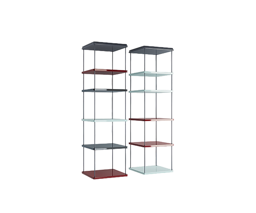Modern Sospesa Bookshelves by Paola Lenti Shelving with Adjustable Wood Shelves Casa Design Group