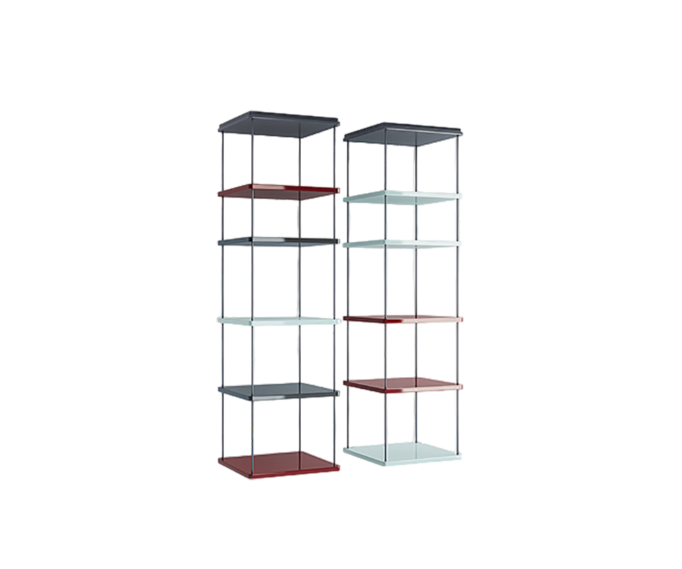 Modern Sospesa Bookshelves by Paola Lenti Shelving with Adjustable Wood Shelves Casa Design Group
