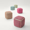 Comfortable Spezie Outdoor Pouf by Paola Lenti with Kimia Fabric Embroidery Casa Design Group