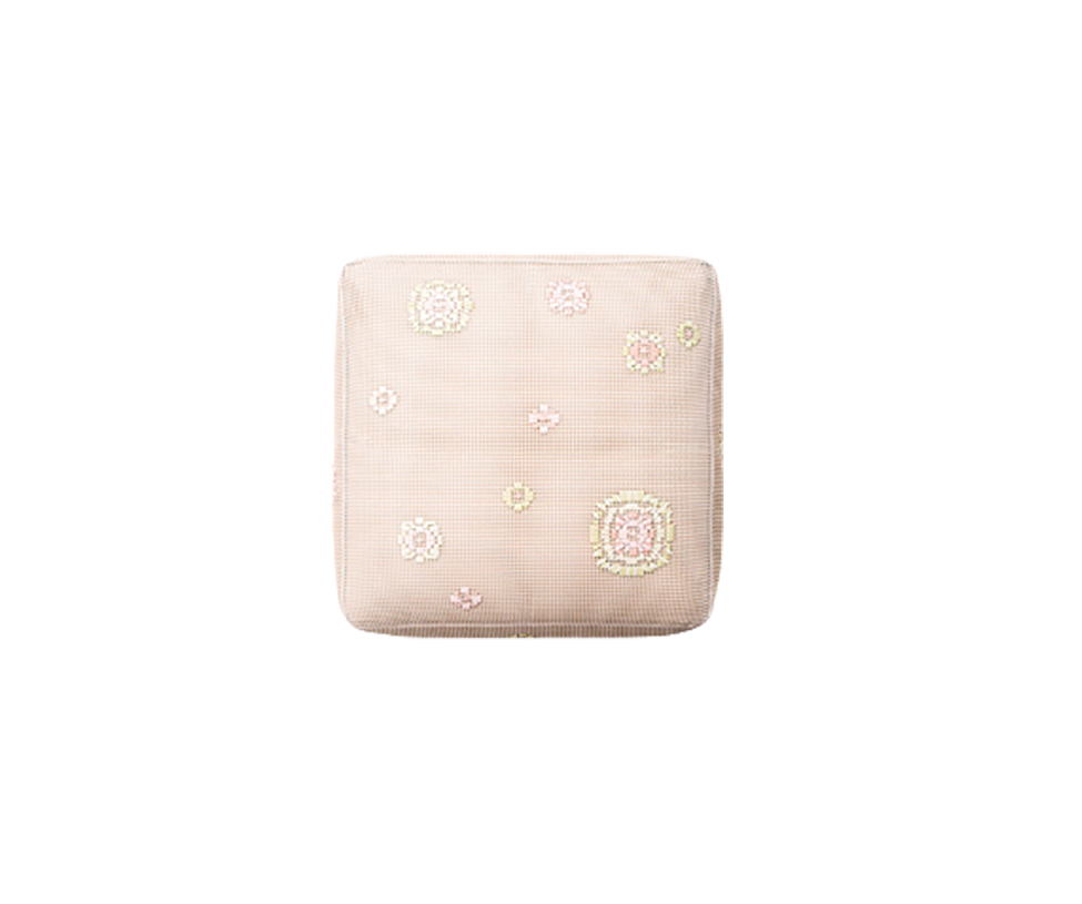 Customizable Spring Outdoor Pouf by Paola Lenti with Hand-Embroidered Kimia Fabric Casa Design Group