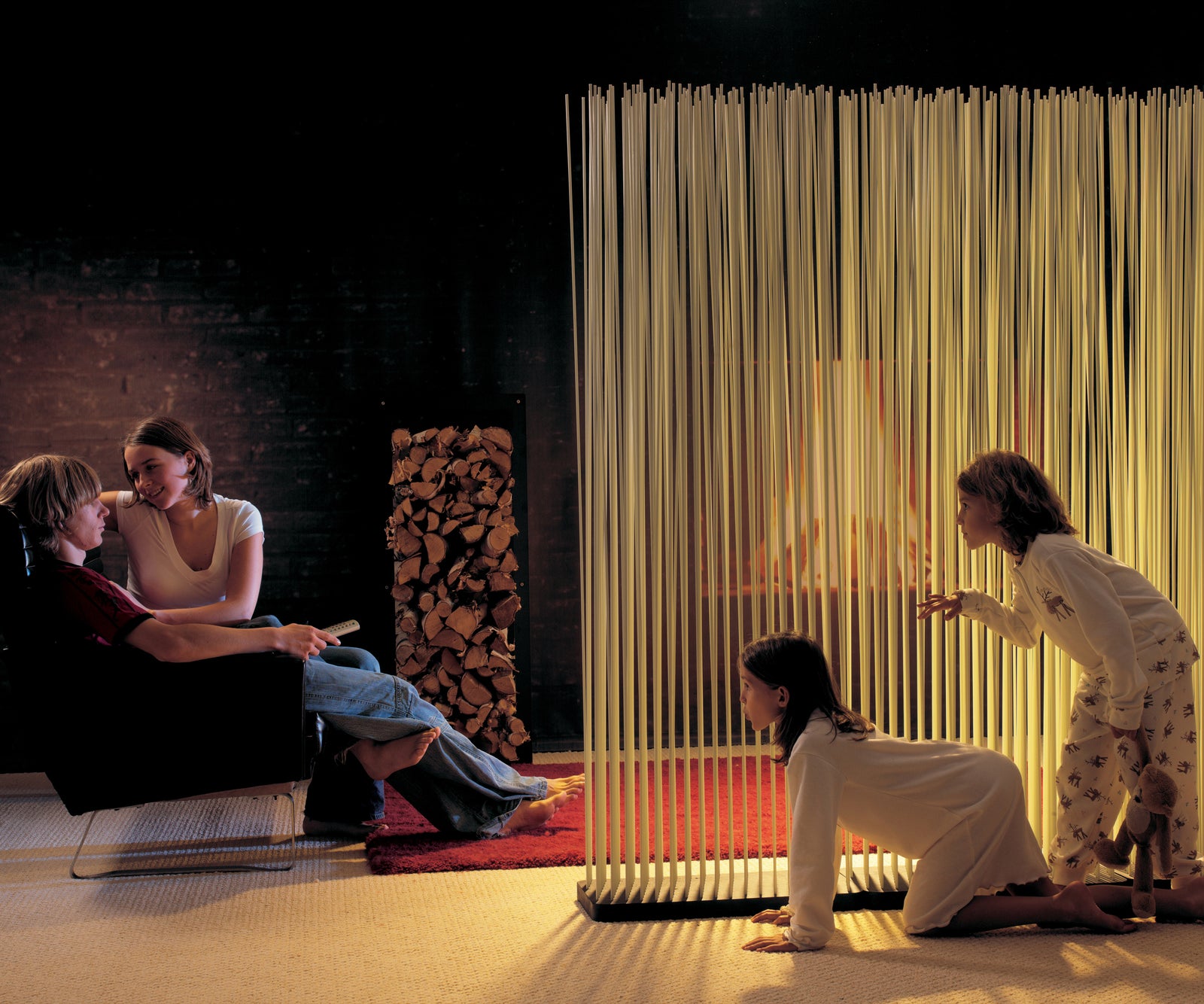 Sticks Wide Curved Base With LED Space Divider | Extremis