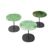 Modern Strap Outdoor Side Table by Paola Lenti with Unique Enamelled Copper Top Casa Design Group