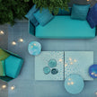 Modern Strap Outdoor Side Table by Paola Lenti with Unique Enamelled Copper Top Casa Design Group